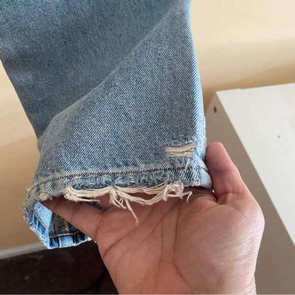 Citizens Of Humanity Emerson Slim Boyfriend Woman 32 Blue Sky Distressed Coastal - Picture 7 of 16